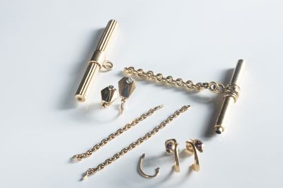 Bijoux en or jaune (750 millièmes) dont des...