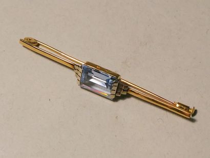 Yellow and white gold (750 thousandths) barrette...