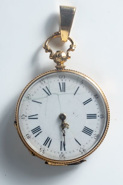 Petite montre gousset et contre boîtier en...