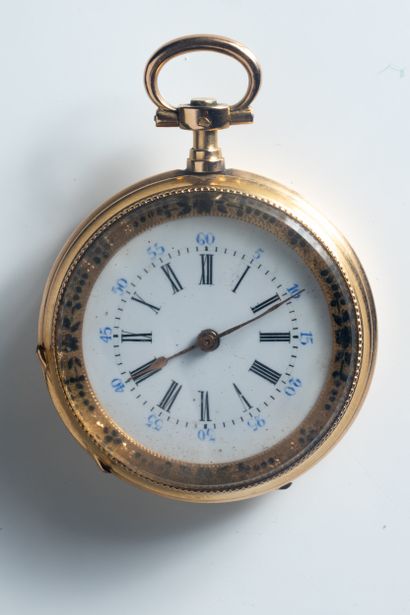 Petite montre gousset et contre boîtier en...