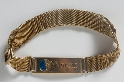 Bracelet « Yvonne » , la plaque avec un St...