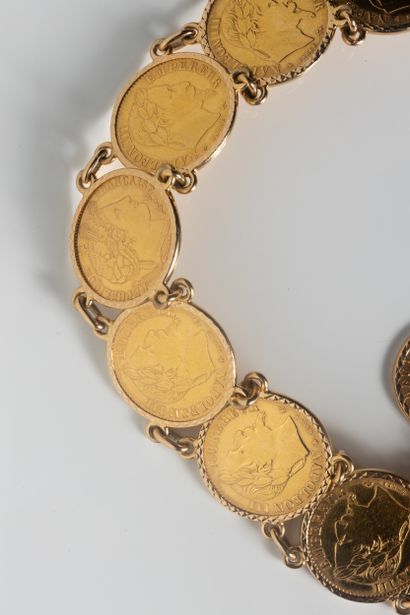 JEAN BERAUDIAS. Bracelet en or jaune (750...