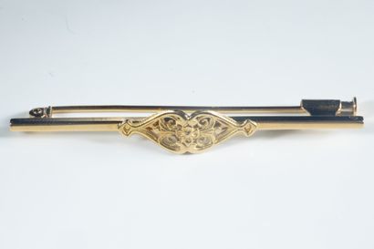 Broche barrette en or jaune (750 millièmes)...