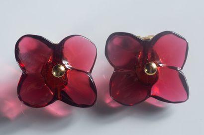 BACCARAT. Paire de boucles d’oreilles collection...