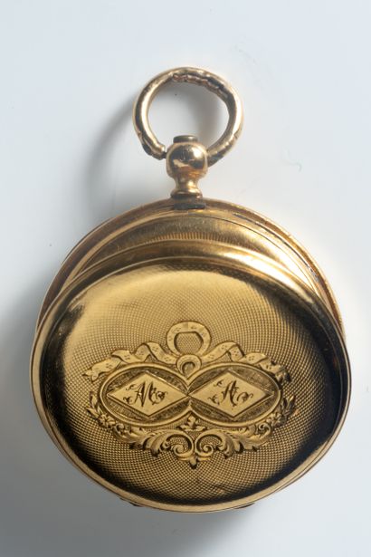 Petite montre gousset et contre boîtier en...