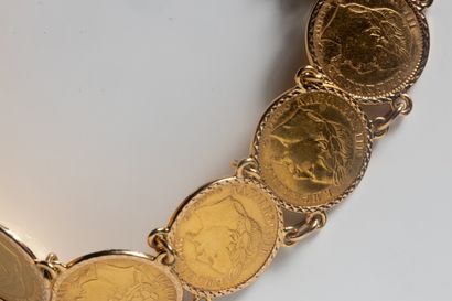JEAN BERAUDIAS. Bracelet en or jaune (750...