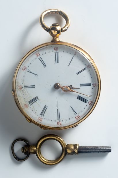 Petite montre gousset et contre boîtier en...
