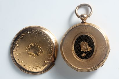 Petite montre gousset et contre boîtier en...
