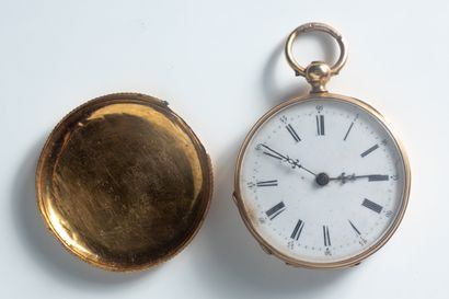 Petite montre gousset et contre boîtier en...