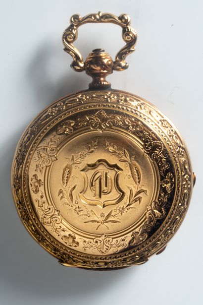 Petite montre gousset et contre boîtier en...