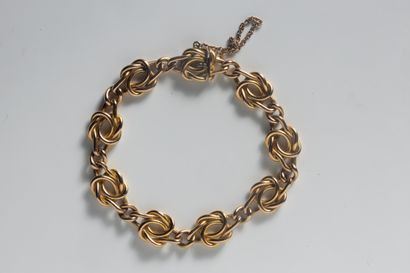 Bracelet stylisant un double noeud d’Héraclès...