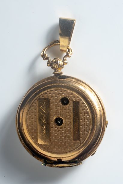 Petite montre gousset et contre boîtier en...