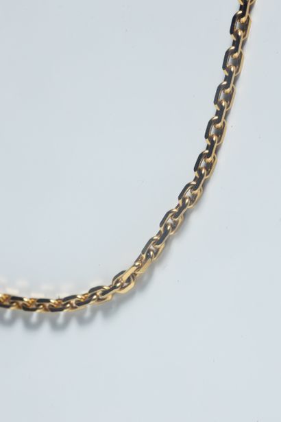 Chaîne maille forçat limée en or jaune (750...