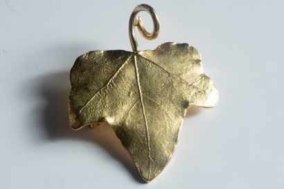Broche feuille de « lierre » finition amati...