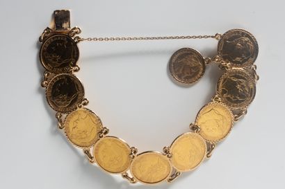 JEAN BERAUDIAS. Bracelet en or jaune (750...