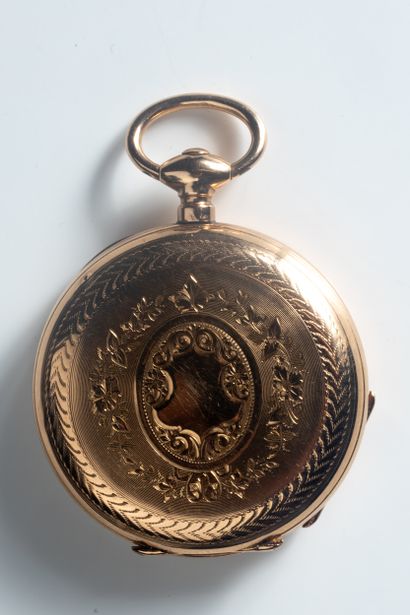 Petite montre gousset et contre boîtier en...