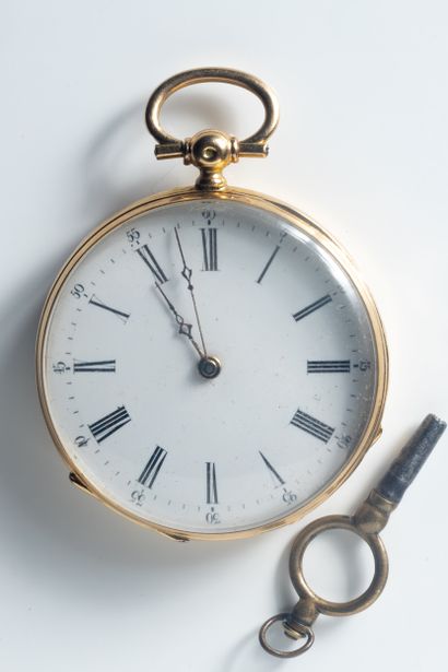 Montre gousset en or jaune (750 millièmes)....