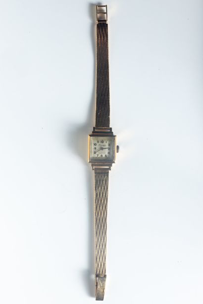 HIRONDOR. Montre bracelet de dame en or jaune...