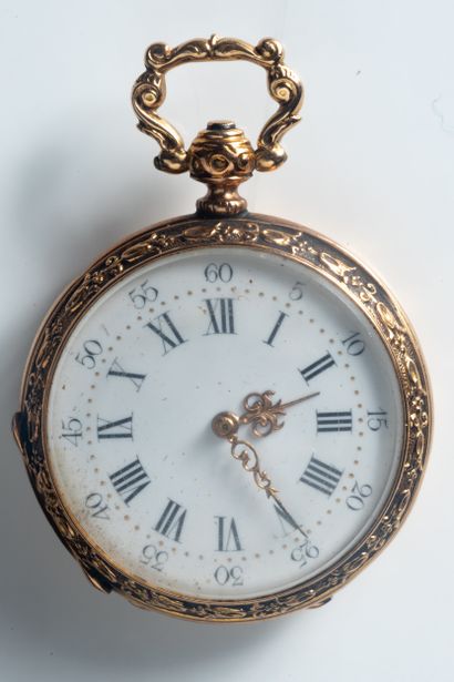 Petite montre gousset et contre boîtier en...