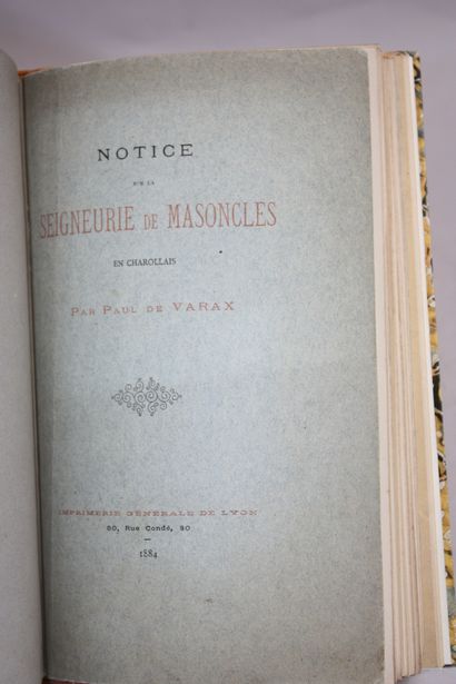 VARAX (P. de). La Seigneurie de Jarnieux...