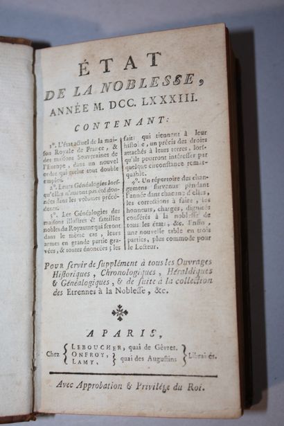 Almanach royal, année 1782 ; P., D'Houry,...
