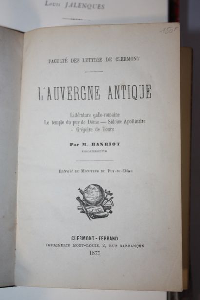 [AUVERGNE]. Lot de 15 plaquettes reliées,...
