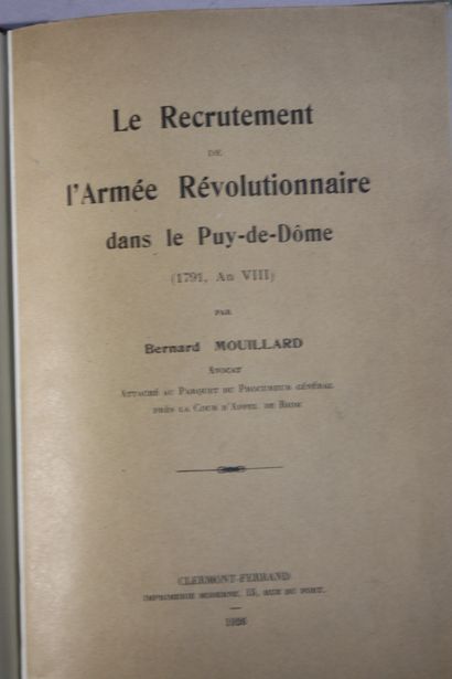 [AUVERGNE REVOLUTION]. 
MOUILLARD (Bernard)....