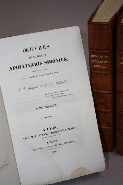 SIDOINE APOLLINAIRE. Œuvres de C. Sollius...