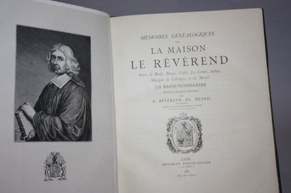 REVEREND DU MESNIL (Edmond). Mémoires généalogiques...