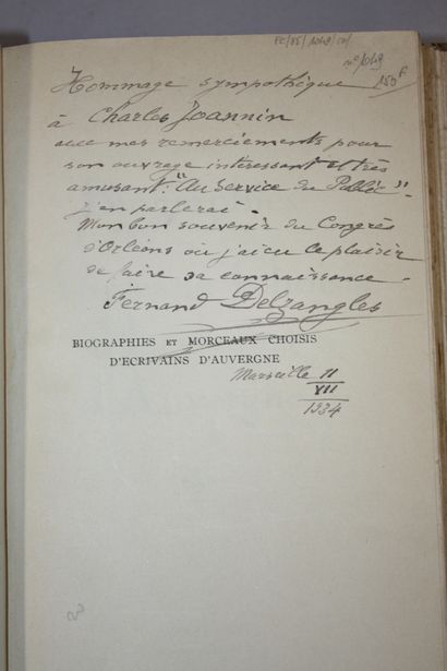 DELZANGLES (Fernand). Biographies et Morceaux...