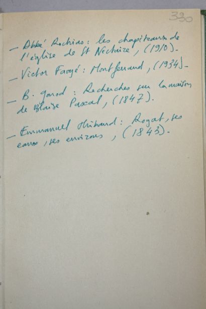 AUVERGNE. 3 in-8 volumes, full green, gray...