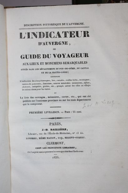 [LECOQ]. L'Indicateur d'Auvergne, ou guide...