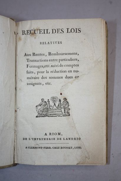[IMPRESSIONS CLERMONTOISES]. 2 volumes :...