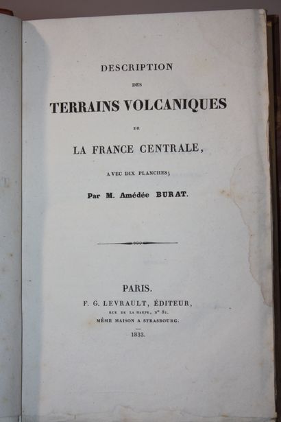 BURAT. Description des terrains volcaniques...