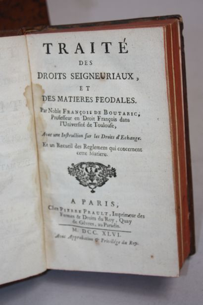 [DROIT FEODAL]. 3 volumes :
POTHIER. Œuvres...