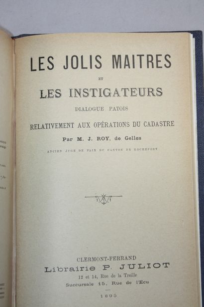 AUVERGNE. 3 in-8 volumes, full green, gray...