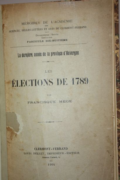 MEGE (F.). Notes biographiques sur les députés...