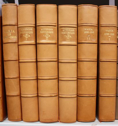 [VARIA]. Ensemble de 6 vol. in-4. Demi-basane...
