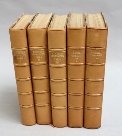 [VARIA]. Ensemble de 6 vol. in-4. Demi-basane...