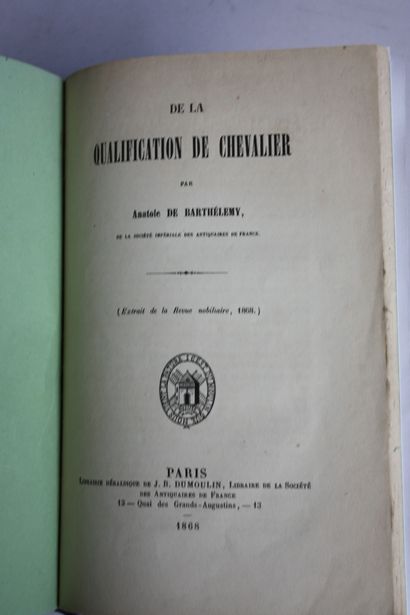 VARIA NOBLESSE. Recueils factices de publications...