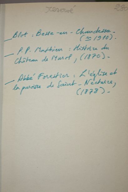 [AUVERGNE DIVERS]. 11 pièces réunies en 3...