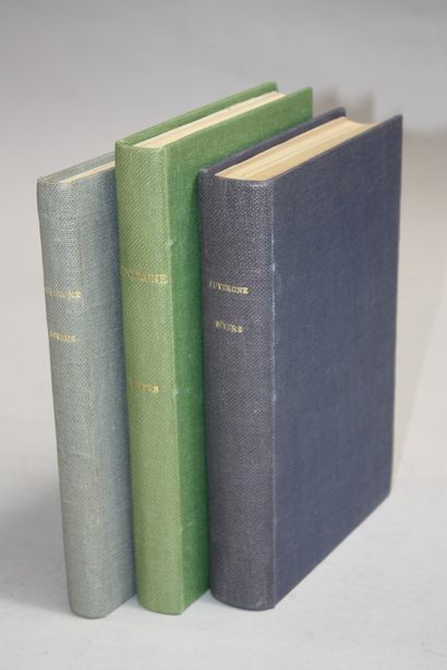 AUVERGNE. 3 in-8 volumes, full green, gray...