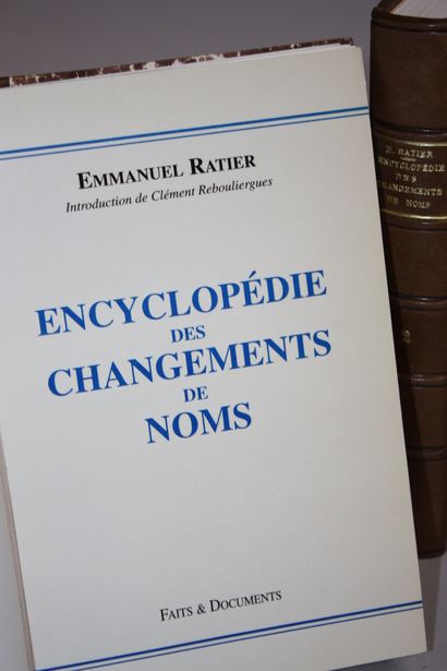 RATIER. Encyclopédie des changements de noms
Faits...