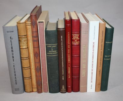 [AUVERGNE]. 13 volumes reliés : 
Manry, Clermont-Ferrand....