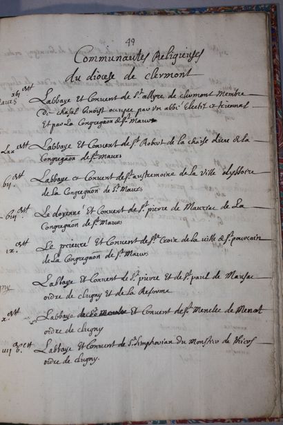 [CLERMONT MANUSCRIPT]. Seventeenth-century...