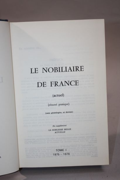 DUGAST ROUILLE (Michel). Le Nobiliaire de...