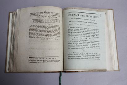 [LOIS SUR LES EMIGRES]. Recueil factice de...
