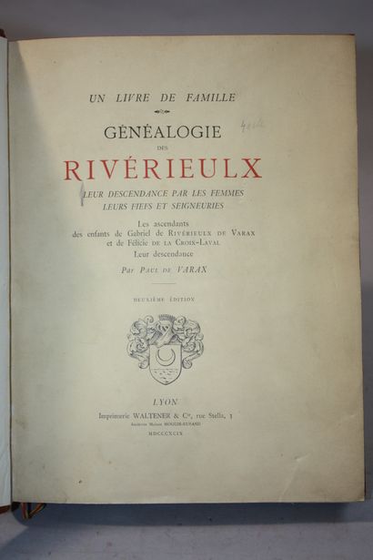 VARAX. « Le livre de famille. Généalogie...