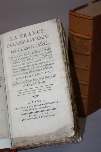 LA FRANCE ECCLESIASTIQUE POUR L'ANNEE 1783...