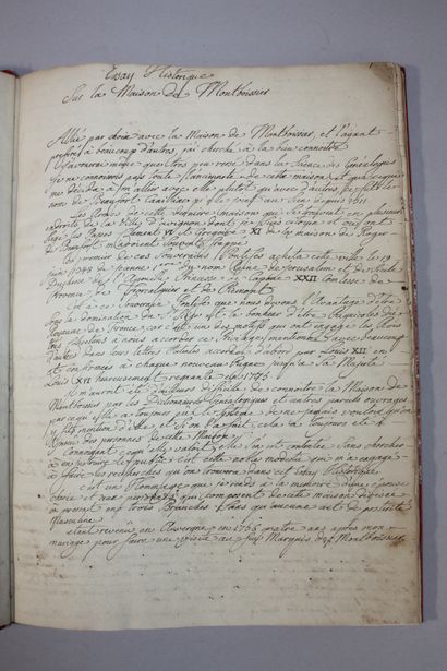 [MANUSCRIT]. CAUMONT (Marquis de). Essai...